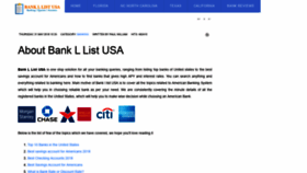 What Bankllist.us website looked like in 2020 (3 years ago)
