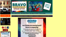 What Bravoschoolofart.com website looked like in 2020 (3 years ago)