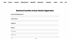 What Berthoudsnowfest.com website looked like in 2020 (3 years ago)