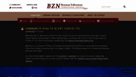 What Bozemanairport.com website looked like in 2020 (3 years ago)