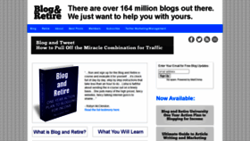 What Blogandretire.com website looked like in 2020 (3 years ago)
