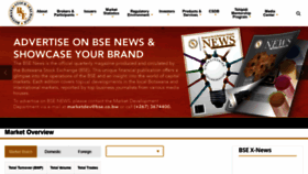 What Bse.co.bw website looked like in 2020 (3 years ago)