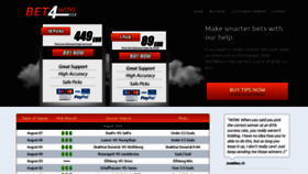 What Bet4wins.com website looked like in 2020 (3 years ago)