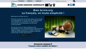 What Bienecrire.org website looked like in 2020 (3 years ago)