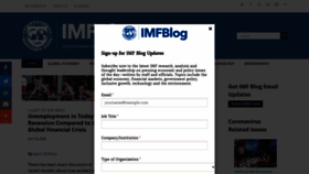What Blogs.imf.org website looked like in 2020 (3 years ago)