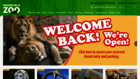 What Brookfieldzoo.org website looked like in 2020 (3 years ago)