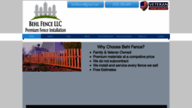 What Behlfence.com website looked like in 2020 (3 years ago)
