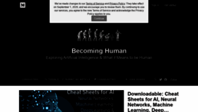 What Becominghuman.ai website looked like in 2020 (3 years ago)
