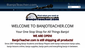 What Banjoteacher.com website looked like in 2020 (3 years ago)