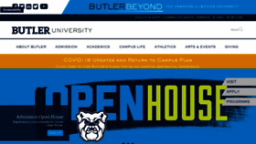 What Butler.edu website looked like in 2020 (3 years ago)
