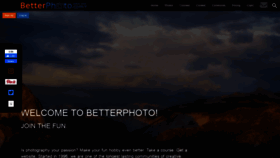 What Betterphoto.com website looked like in 2020 (3 years ago)
