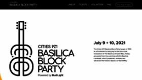 What Basilicablockparty.org website looked like in 2020 (3 years ago)