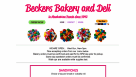 What Beckersbakeryanddeli.com website looked like in 2020 (3 years ago)