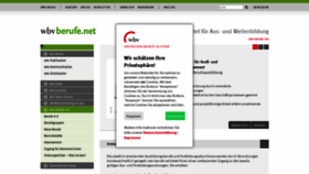What Berufe.net website looked like in 2020 (3 years ago)
