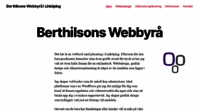 What Berthilson.se website looked like in 2020 (3 years ago)
