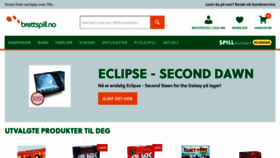 What Brettspill.no website looked like in 2020 (5 years ago)