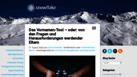 What Blog.snowflake.ch website looked like in 2020 (3 years ago)