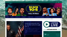 What Beach104.com website looked like in 2020 (3 years ago)