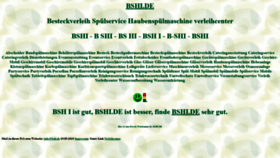 What Bshi.de website looked like in 2020 (3 years ago)
