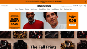 What Bonobos.com website looked like in 2020 (3 years ago)