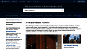 What Britannica.com website looked like in 2020 (3 years ago)