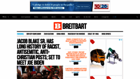 What Breitbart.com website looked like in 2020 (3 years ago)