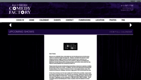What Baltimorecomedy.com website looked like in 2020 (3 years ago)