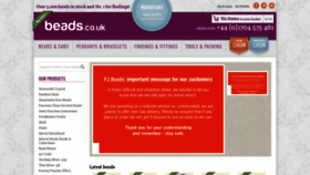 What Beads.co.uk website looked like in 2020 (3 years ago)
