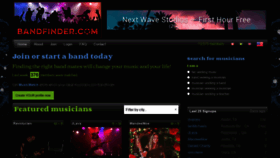 What Bandfinder.com website looked like in 2020 (3 years ago)