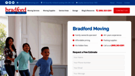 What Bradfordmoving.com website looked like in 2020 (3 years ago)