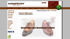 What Budapester-schuhe.de website looked like in 2020 (3 years ago)