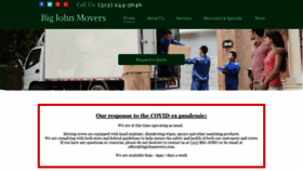 What Bigjohnmovers.com website looked like in 2020 (3 years ago)