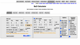 What Bazi-calculator.com website looked like in 2020 (3 years ago)