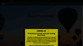 What Bond-personnel.com website looked like in 2020 (3 years ago)