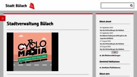 What Buelach.ch website looked like in 2020 (3 years ago)