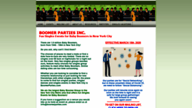 What Boomerparties.com website looked like in 2020 (3 years ago)