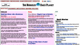 What Berkeleydailyplanet.com website looked like in 2020 (3 years ago)