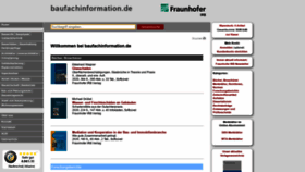 What Baufachinformation.de website looked like in 2020 (3 years ago)