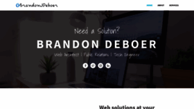 What Brandondeboer.com website looked like in 2020 (3 years ago)
