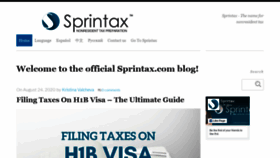 What Blog.sprintax.com website looked like in 2020 (3 years ago)