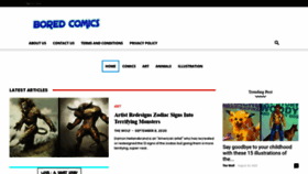 What Boredcomics.com website looked like in 2020 (3 years ago)