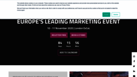 What B2bmarketingexpo.co.uk website looked like in 2020 (3 years ago)