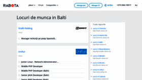 What Balti.rabota.md website looked like in 2020 (3 years ago)