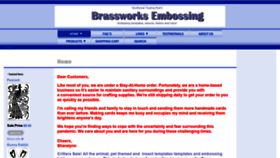 What Brassworksembossing.com website looked like in 2020 (4 years ago)