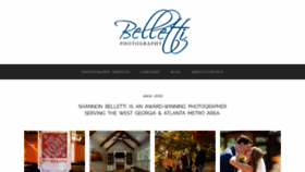 What Bellettiphotography.com website looked like in 2020 (3 years ago)