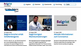 What Balgrist.ch website looked like in 2020 (4 years ago)