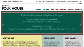 What Bristolfolkhouse.co.uk website looked like in 2020 (3 years ago)