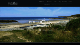 What Boltholesandhideaways.co.uk website looked like in 2020 (3 years ago)
