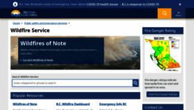 What Bcwildfire.ca website looked like in 2020 (3 years ago)