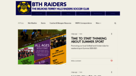 What Bthraiderssoccer.com.au website looked like in 2020 (3 years ago)